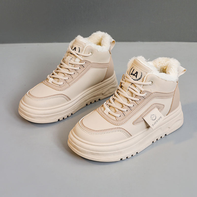 Damen Warmgefütterte High-Top Sneakers mit sportlichem Design EB
