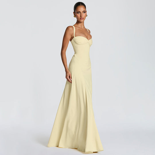 Damen Elegantes Maxikleid mit raffinierten Trägerdetails und schmeichelndem Schnitt EB