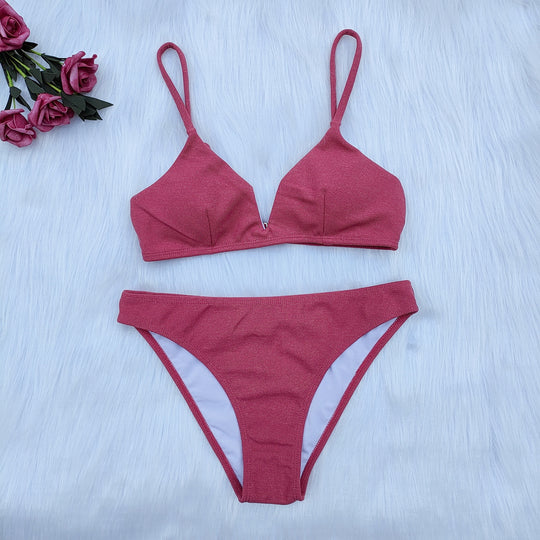 Damen Triangel-Bikini-Set mit verstellbaren Trägern EB