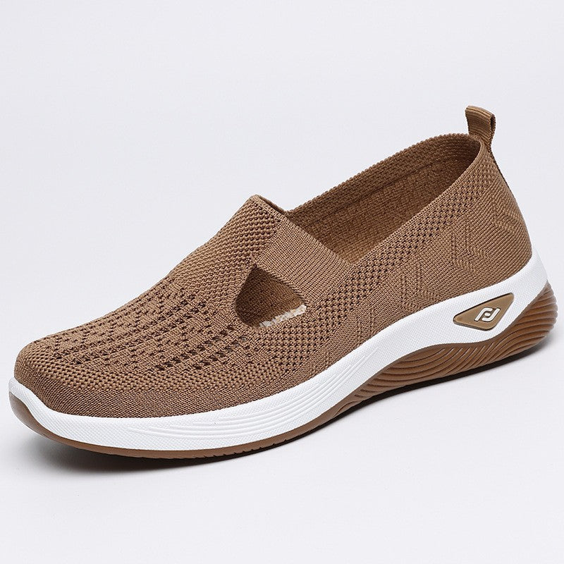 Damen nan leichte gestrickte Slipper mit orthopädischer Komfortsohle EB
