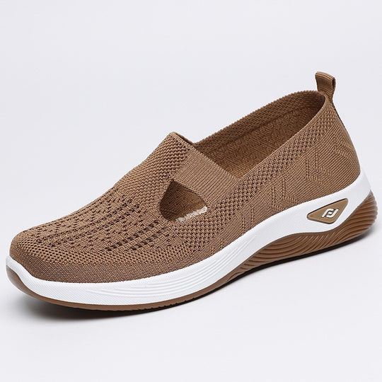 Damen nan leichte gestrickte Slipper mit orthopädischer Komfortsohle EB