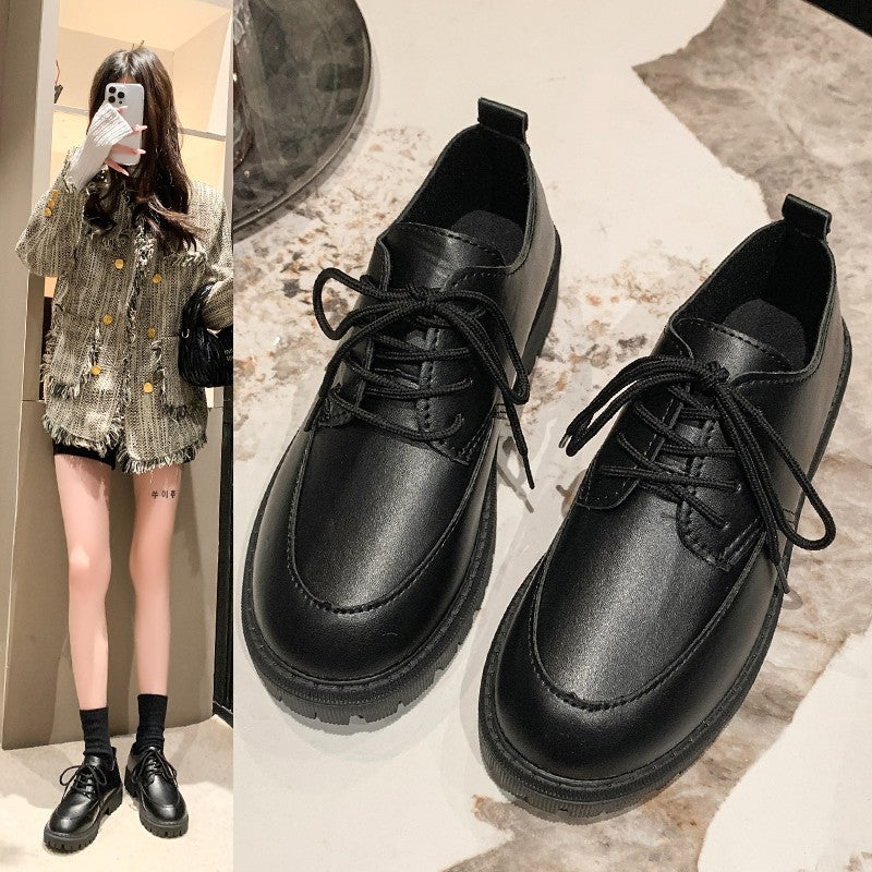 Damen nan stylische Derby-Schnürschuhe mit robuster Profilsohle, gepolstertem Komfortfußbett und dezentem Plateau EB