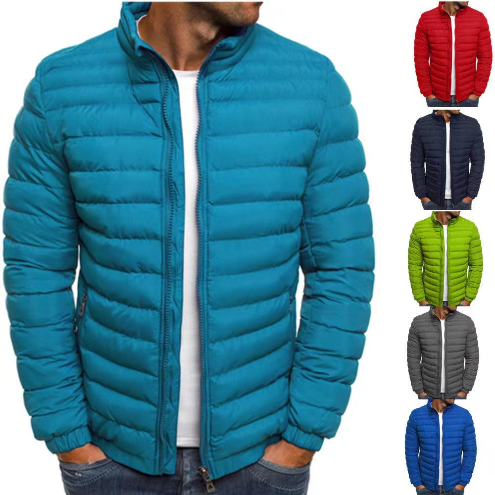 Herren leichte Steppjacke mit hohem Kragen und optimaler Isolierung EB