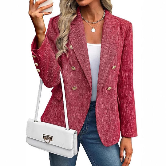 Damen modischer Blazer mit doppelter Knopfleiste EB
