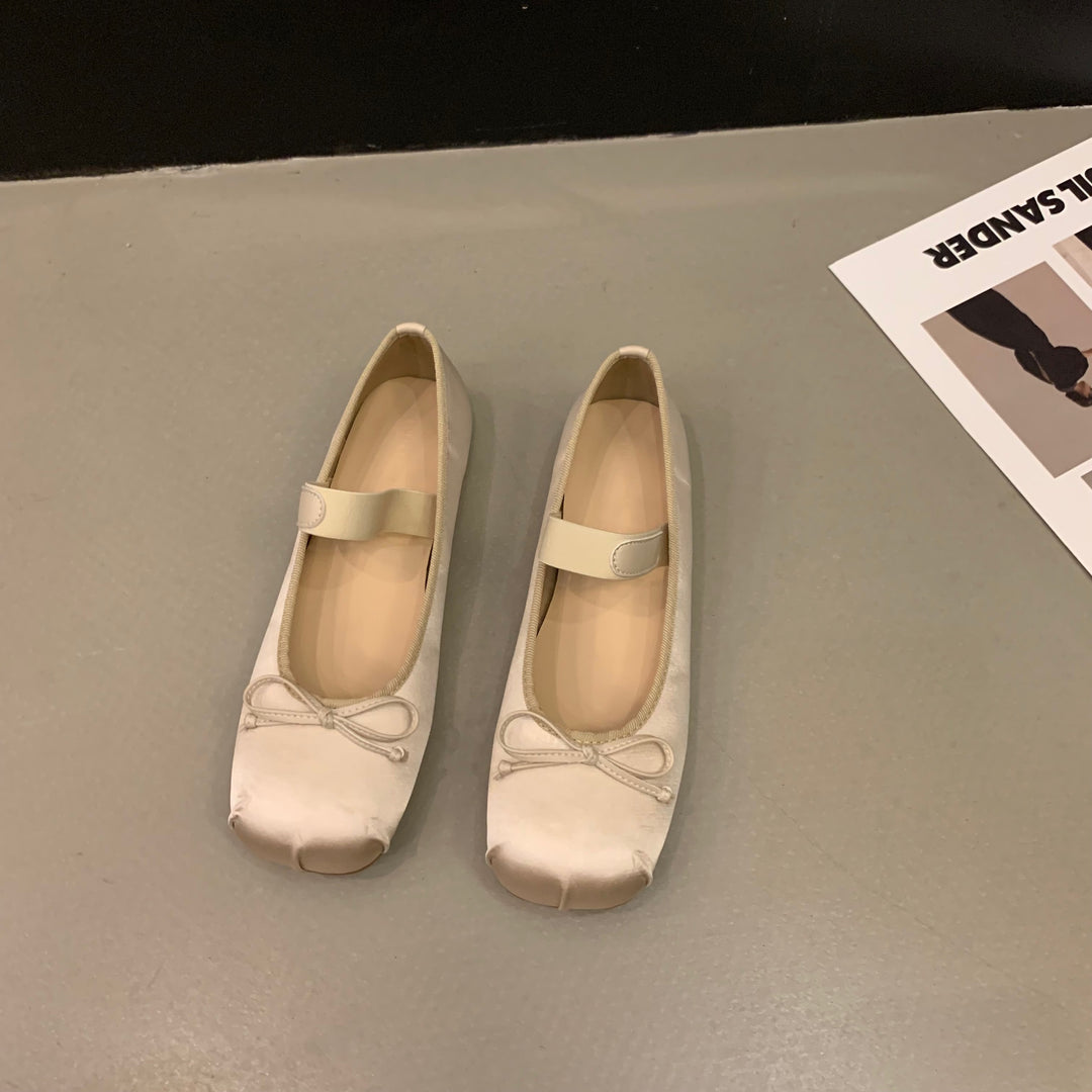 Damen Ballerinas mit verstellbarem Riemen und elegantem Schleifenakzent EB