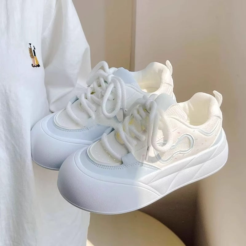 Damen Sportliche Sneakers mit atmungsaktiver Oberflächenstruktur und dämpfender Sohle EB