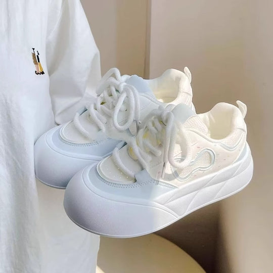 Damen Sportliche Sneakers mit atmungsaktiver Oberflächenstruktur und dämpfender Sohle EB