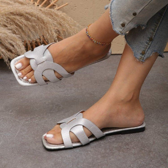 Damen Freizeitsandalen mit trendigem Schleifen-Design und bequemem Fußbett EB