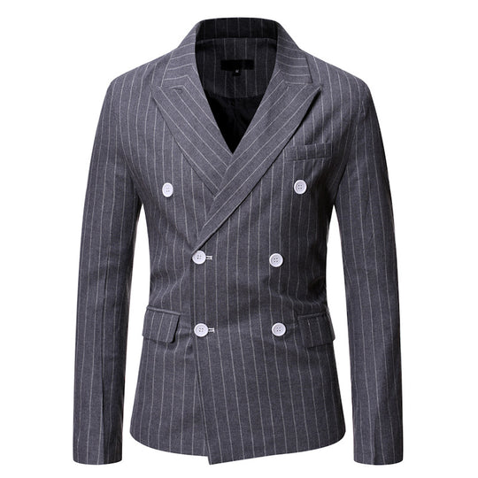 Herren elegante Doppelreiherjacke mit Nadelstreifen EB