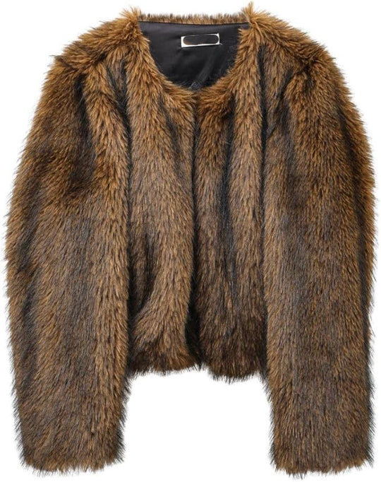 Damen Fleece-Kurzmantel EB