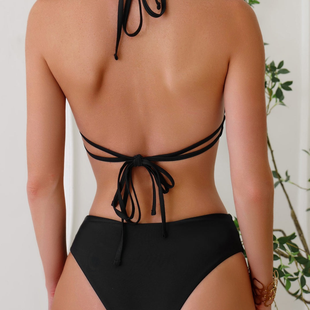 Damen Hochtaillierter Triangel-Bikini EB