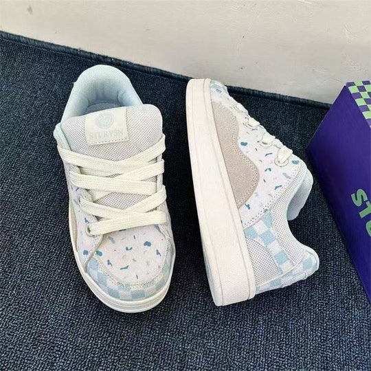 Damen trendige Sneakers mit atmungsaktiver Netz-Oberfläche und bequemem Fußbett EB