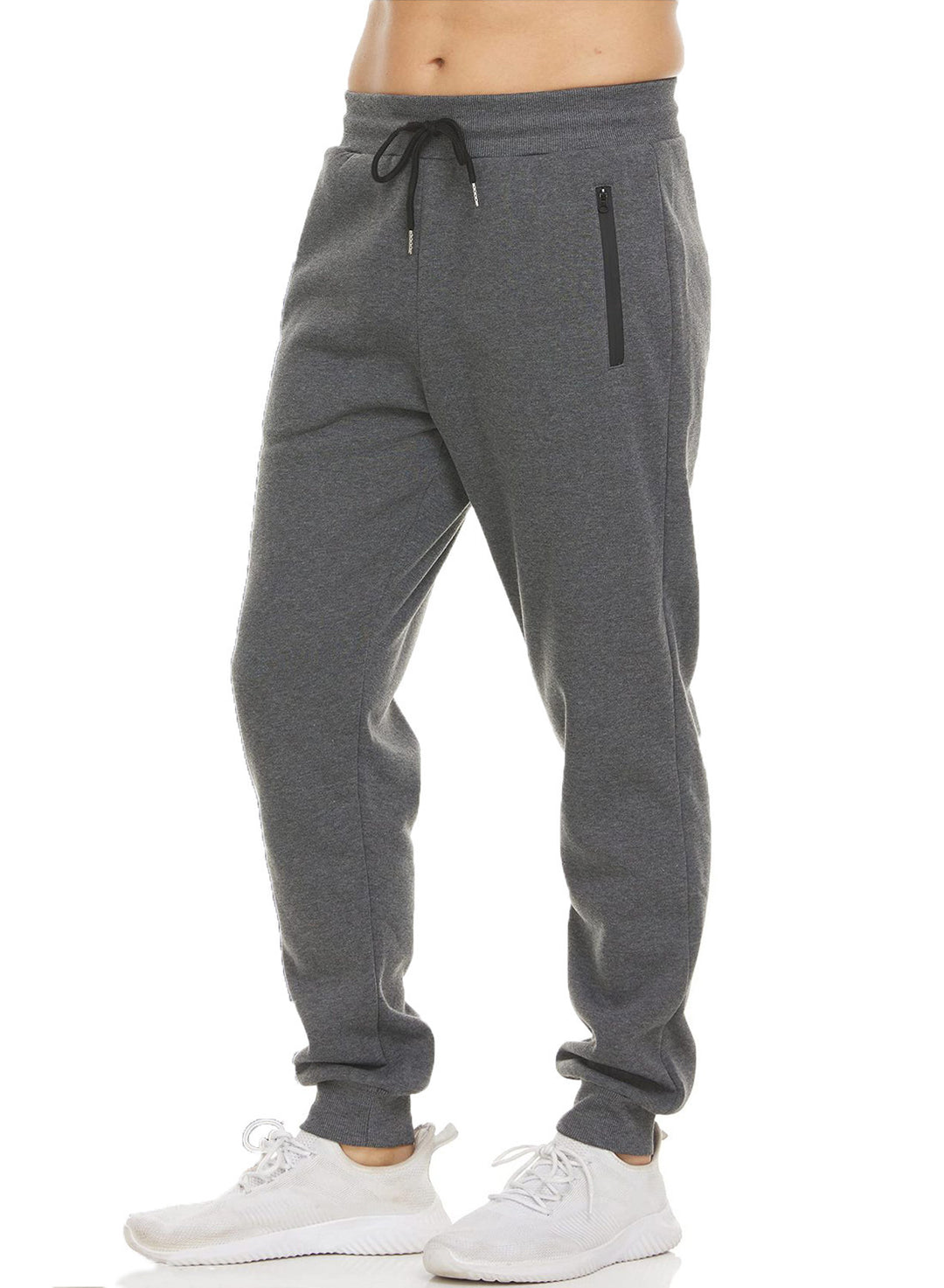 Damen nan tapered Jogginghose mit elastischem Komfortbund, wasserabweisender Reißverschlusstasche und geripptem Knöchelabschluss EB