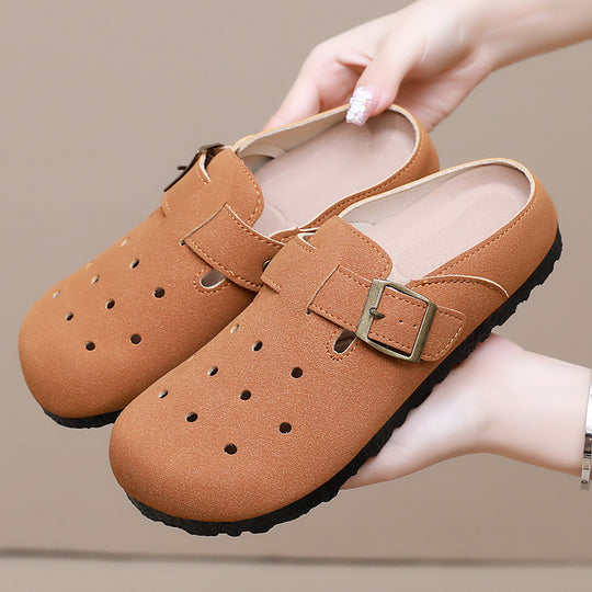 Damen Komfortable Clogs mit verstellbarem Riemen EB