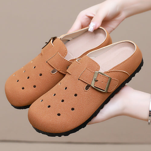 Damen Komfortable Clogs mit verstellbarem Riemen EB