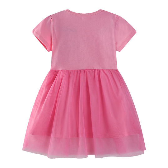 Mädchen Tüllkleid mit Einhornapplikation EB