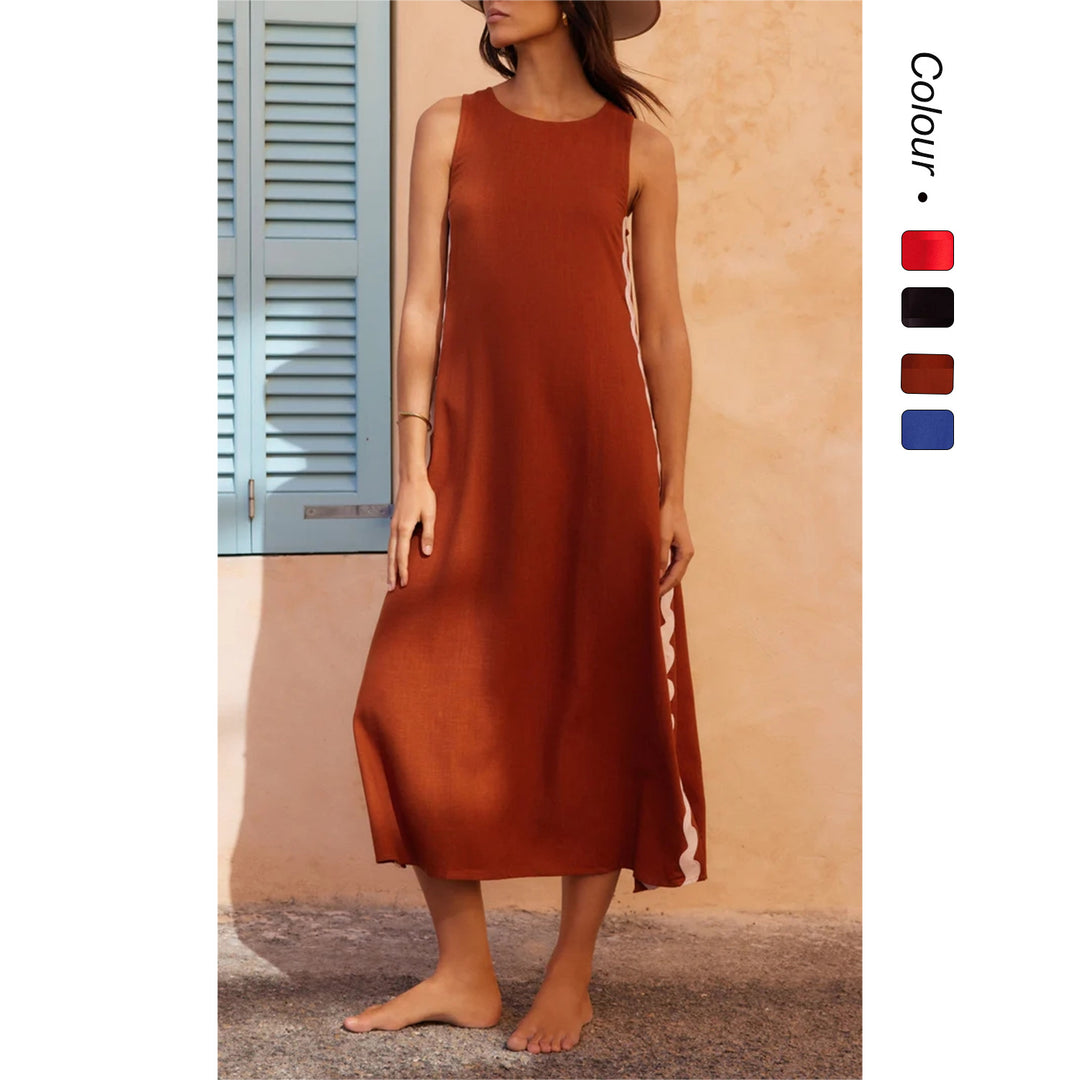 Damen Maxikleid mit elegantem Schnitt und Zierdetails EB