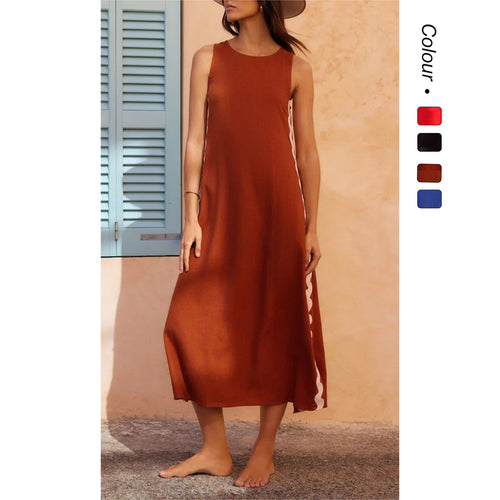 Damen Maxikleid mit elegantem Schnitt und Zierdetails EB