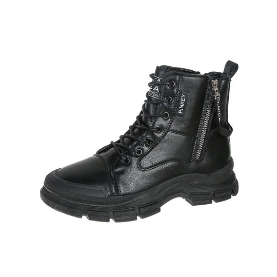 Damen modische High-Top Sneakers mit praktischem Reißverschluss und atmungsaktiver Sohle EB