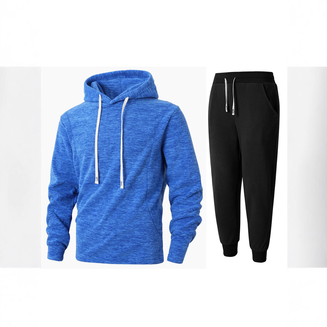 Herren Fleece-Kapuzenpullover und Jogginghose Set EB