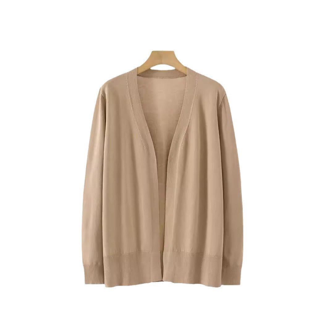 Damen lässiger Strickcardigan im minimalistischen Design EB