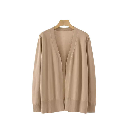 Damen lässiger Strickcardigan im minimalistischen Design EB