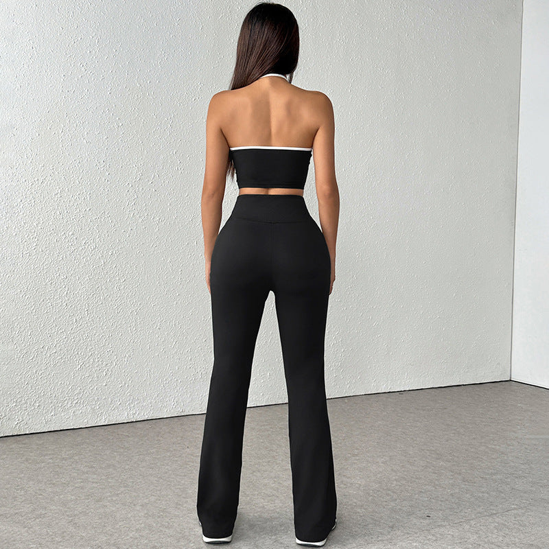 Damen Sportliches Zweiteiliges Set aus atmungsaktiven Materialien und figurbetontem Schnitt EB