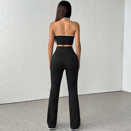 Damen Sportliches Zweiteiliges Set aus atmungsaktiven Materialien und figurbetontem Schnitt EB