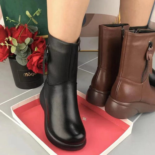 EB | Metallische Schnalle Samt Stiefel