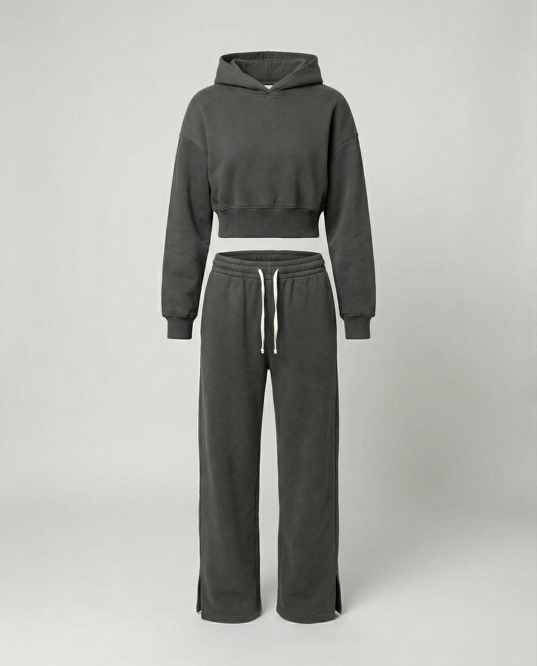 Damen Crop-Hoodie und Jogginghose Set EB
