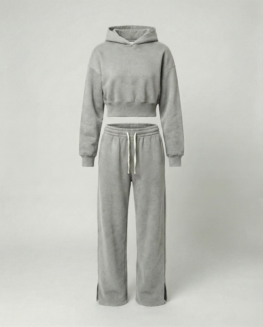 Damen Crop-Hoodie und Jogginghose Set EB