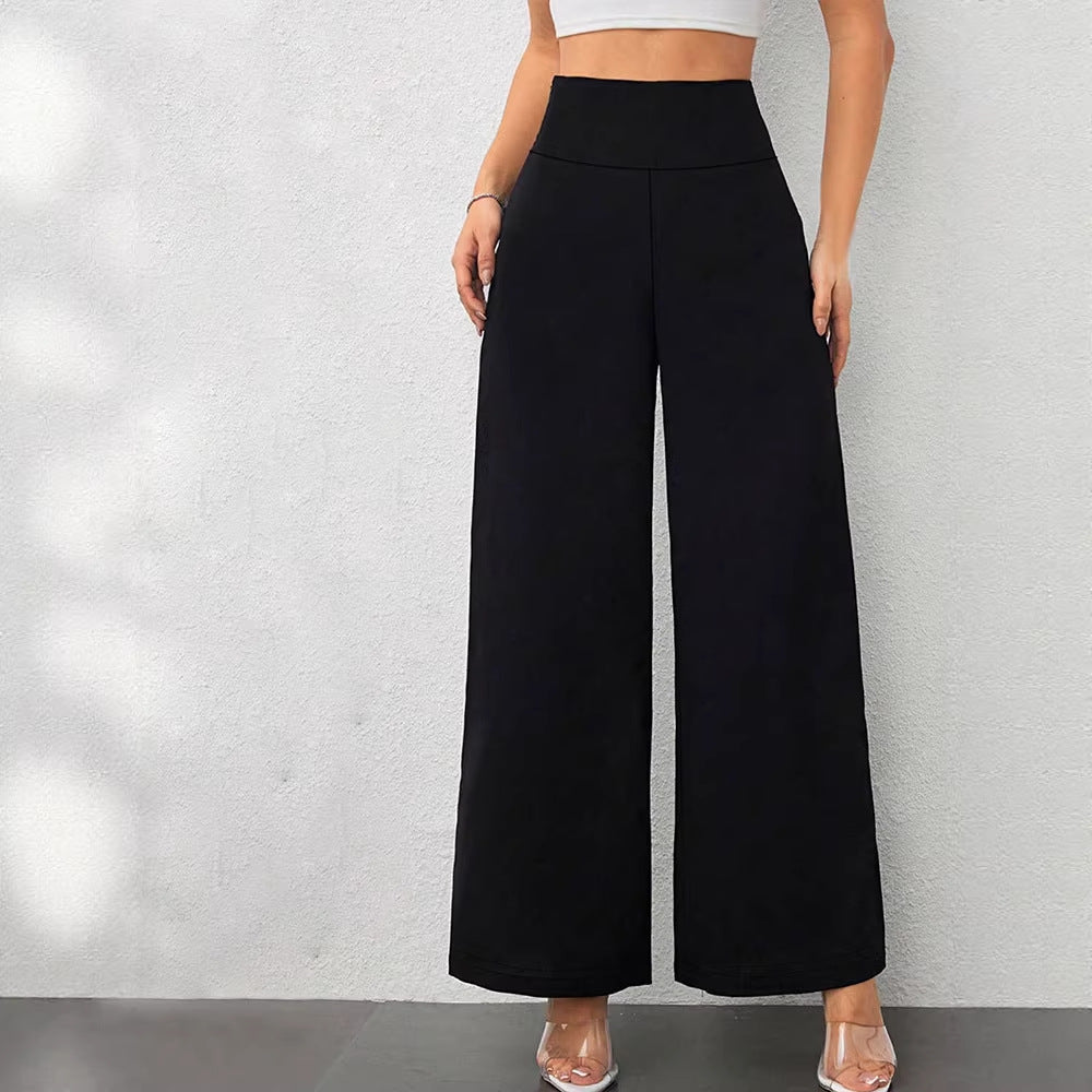Damen Weite Loungehose aus hochwertigem Material mit elastischem Bund EB