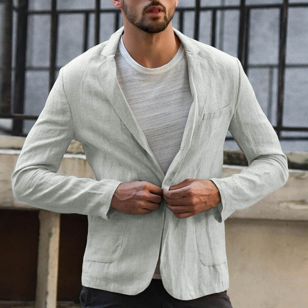Herren Leinenblazer mit modernem Schnitt und stylischen Details EB