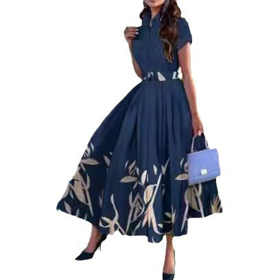 Damen Maxikleid mit schickem Floral-Design und tailliertem Schnitt EB