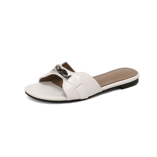 Damen elegante Zehentrenner-Sandalen mit modischem Akzent EB