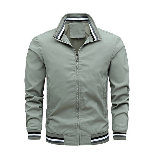 Herren modische Sportjacke mit strukturiertem Kragen EB