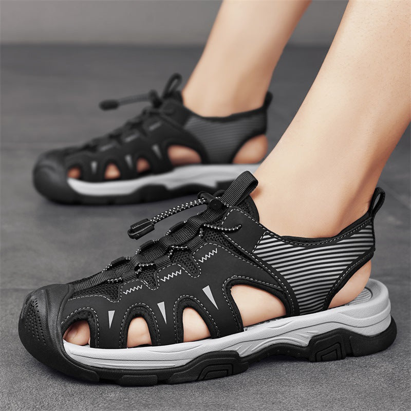 Damen Sportliche Sandalen mit ergonomischer Sohle und verstellbarem Schnürsystem EB