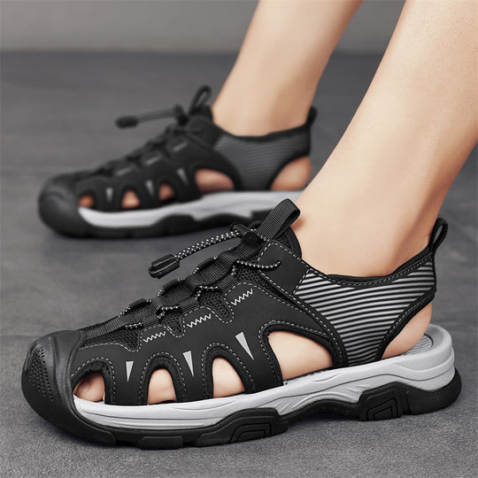Damen Sportliche Sandalen mit ergonomischer Sohle und verstellbarem Schnürsystem EB