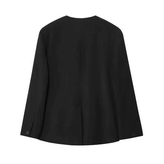 Damen elegante Wickeljacke mit dekorativem Satin-Bindeband EB
