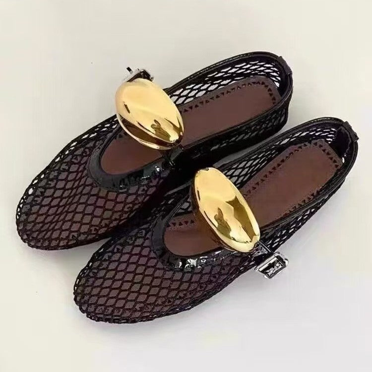 Damen Netzschuhe mit verstellbarem Riemen und atmungsaktivem Obermaterial EB