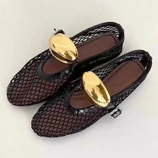 Damen Netzschuhe mit verstellbarem Riemen und atmungsaktivem Obermaterial EB