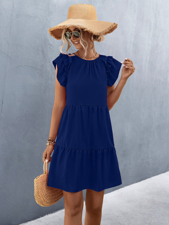Damen Sommerkleid mit Rüschen EB