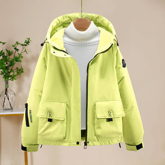 Damen Sportliche und funktionale Outdoor-Jacke mit Kapuze und zahlreichen Taschen EB