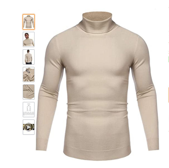 Herren hochabschließender Rollkragenpullover EB