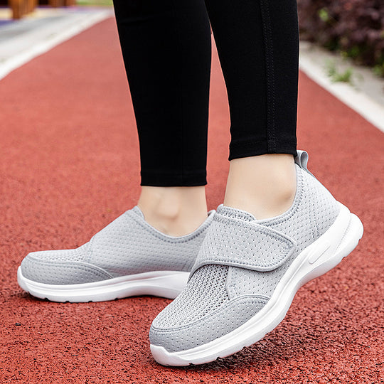 Damen Bequeme und atmungsaktive Fitness-Sneaker mit elastischem Riemen EB