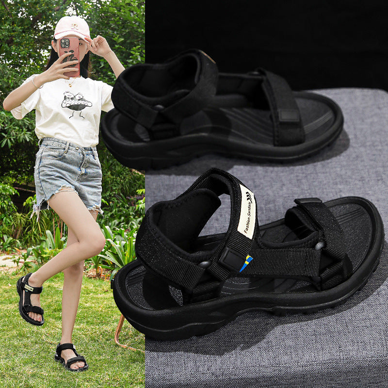 Damen Sportliche Outdoor-Sandalen mit verstellbarem Riemensystem und rutschfester Sohle EB