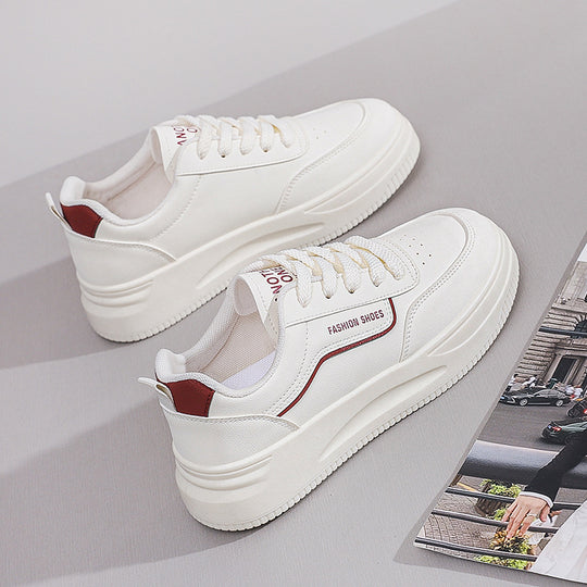 Damen Modische Sneakers mit dicker Laufsohle und atmungsaktiver Oberflächenstruktur EB