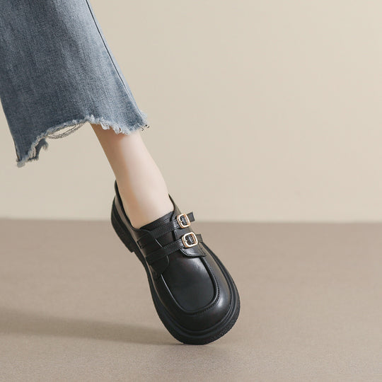Damen modische Schnürschuhe mit Doppelriegelschnallen EB