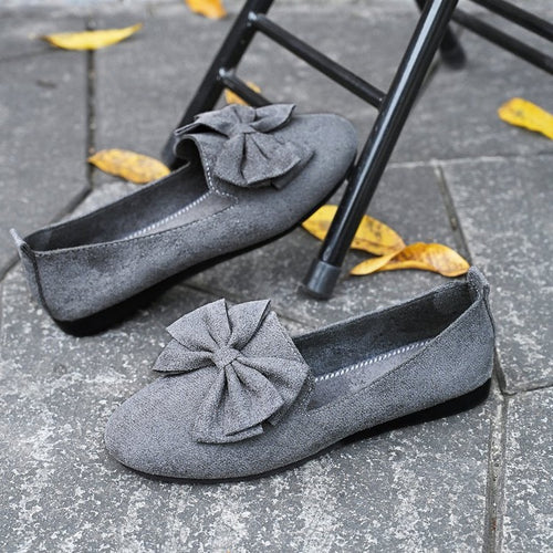 Damen Ballerinas mit eleganter Schleifenverzierung EB