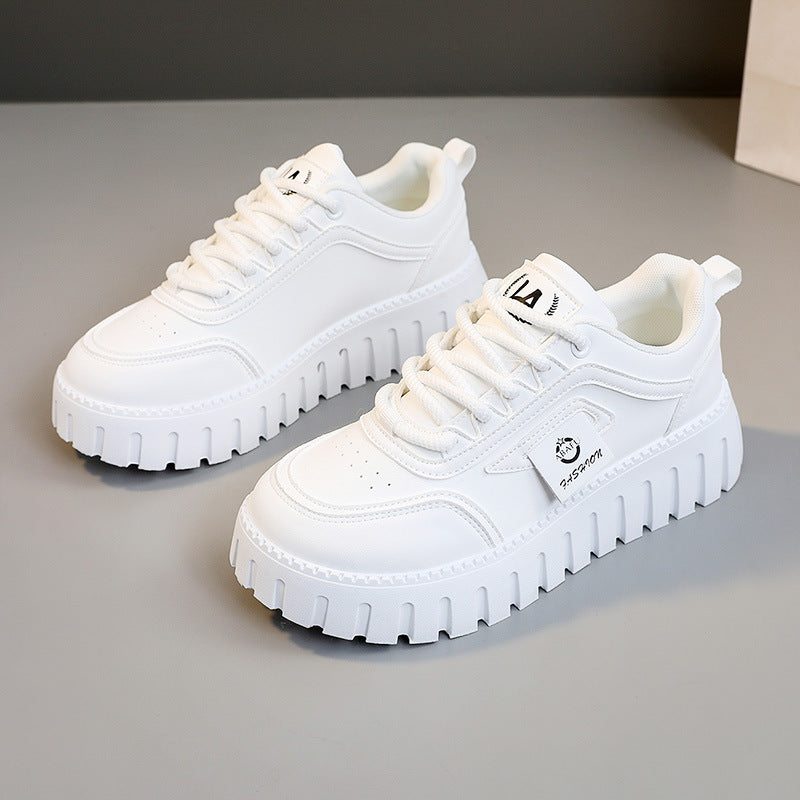 Damen modische Plateau Sneakers mit rutschfester Sohle und atmungsaktivem Obermaterial EB